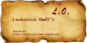 Levkovics Omár névjegykártya
